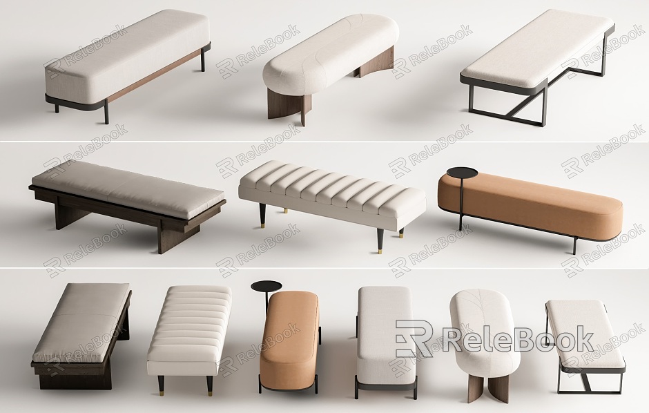 Modern Bed End Stool Bed End Stool Combination Sofa Bench model