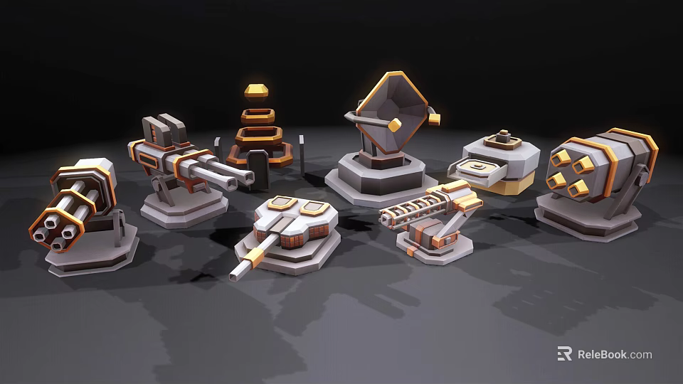 Modern Geometric Decorative Ornament Set With Abstract Sculptures And Tabletop Home Decor 3d model 