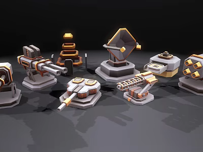 Modern Geometric Decorative Ornament Set With Abstract Sculptures And Tabletop Home Decor 3d model