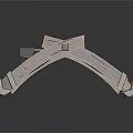 Wooden Structural Component With Cross Beams Gray Support Blocks And Textured Design