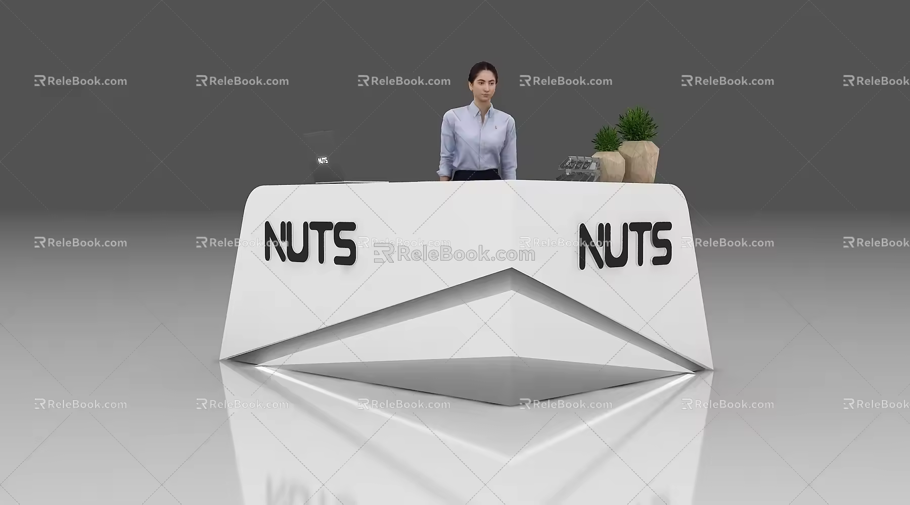 Reception Desk Front Desk Bar Desk Information Desk Bar Table Exhibition Front Desk 3d model