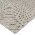 Square Rugs with Light Gray and Brown Concentric Circle Patterns Stacked Design 3d model