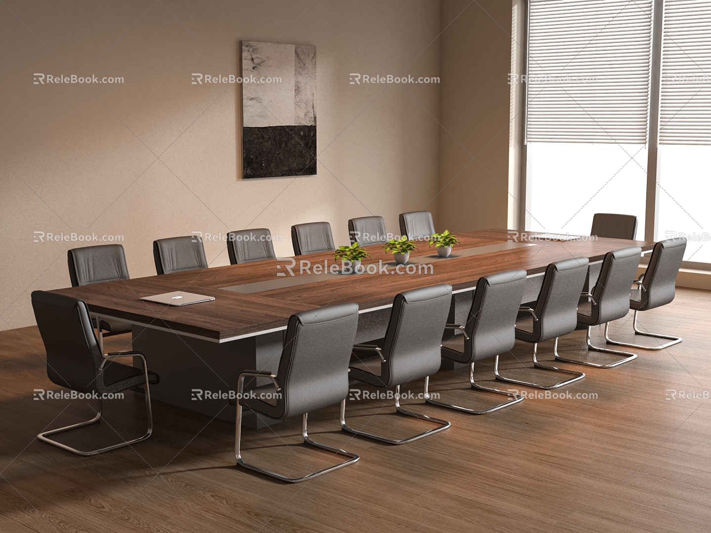 Conference Table and Chair Combination Meeting Room model