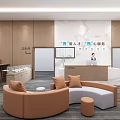 Jinjiang Railway Station Talent Service Hub Interior Featuring Mountain Pattern Decor And Seating Areas