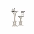 Modern Bar Table and Chairs Set With Round Glass Top And Woven Metal Frame Design