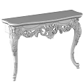 Elegant Marble Top Table With Gold Carved Legs And Ornate Design