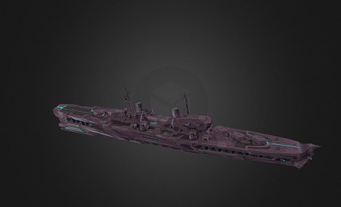 modern warship destroyer weapon ship cruiser ship 3d model