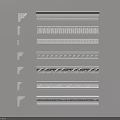 Decorative Gypsum Cornice Designs With Various Intricate Patterns And Styles 3d model