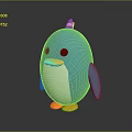 Cute Penguin Toy With Blue Body White Belly Yellow Beak And Feet