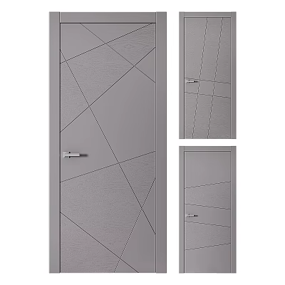 Modern Minimalist Room Door Simple Door Single Door 3d model