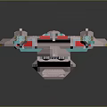 Advanced Futuristic Fighter Jet With Sleek Design Glowing Blue Accents And Circular Structure