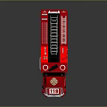 Red Fire Truck Toy Model With Ladder Number 179 And Decorative Details
