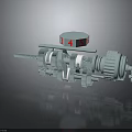 Mechanical Gears Assembly With Numbers 1 4 5 6 On Top Display Model 3d model