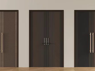 Modern Double Door Top Door Ballroom 3d model