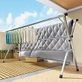 Modern Drying Rack Large Balcony Drying Rack 3d model