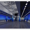 Modern Metro Station 3d model