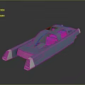 Futuristic Blue Concept Vehicle With Streamlined Design Transparent Windows And Aerodynamic Base