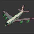 Light Blue US Air Force Aircraft With Four Engines And Reflective Surface