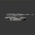Modern Tank Design With Detailed Armored Structure Cannon Barrel And Tracks
