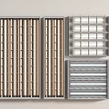 Modern Grille Lamp Combination 3d model