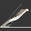 Modern Spiral Staircase With Wooden Handrail Black Railings And Light Colored Steps