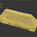 Traditional Thatched House Model with Grass Covered Roof and Wooden Base