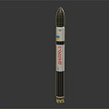 Tall Tsirkon 3 Rocket With White Section Blue Yellow Stripes On Dark Background