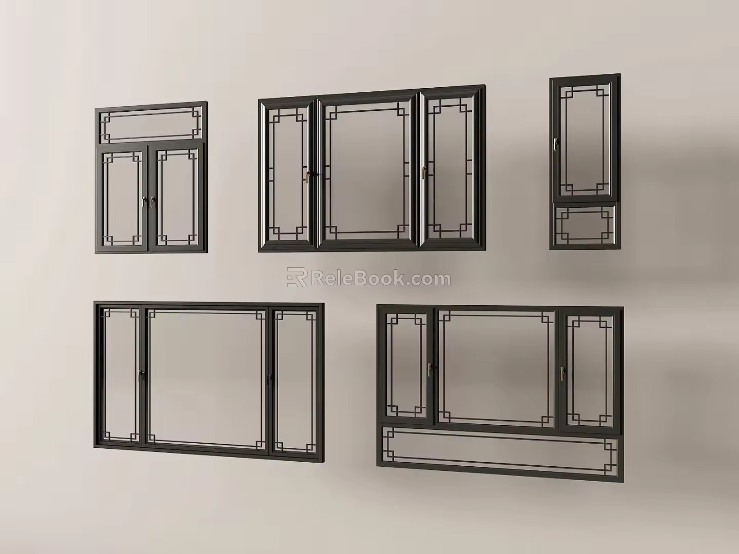 Chinese Window New Chinese Window casement window glass window door window bay window 3d model
