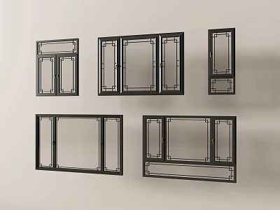 Chinese Window New Chinese Window casement window glass window door window bay window 3d model