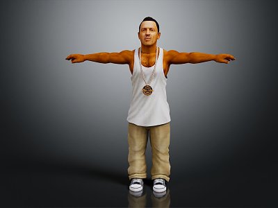 Modern game character men handsome men young men 3d model