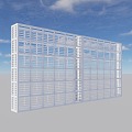 Modern steel grid frame 3d model