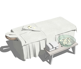 Modern massage bed beauty club bed 3d model