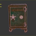 Vintage Commercial Safe The Chubbocker With Green Copper Finish And Wheels