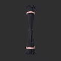 Garden Landscape Decorative Black Column With Pink Ring Details 3d model