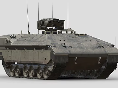 Modern Military Tank Featuring Turret Tracks Heavy Armor And Antennas Design 3d model