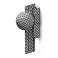 Modern Wall Lamps With White Spherical Shades And Pink Silver Striped Frames