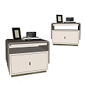 Modern Bedside Tables With Drawer Photo Frame Camera And Books On Top