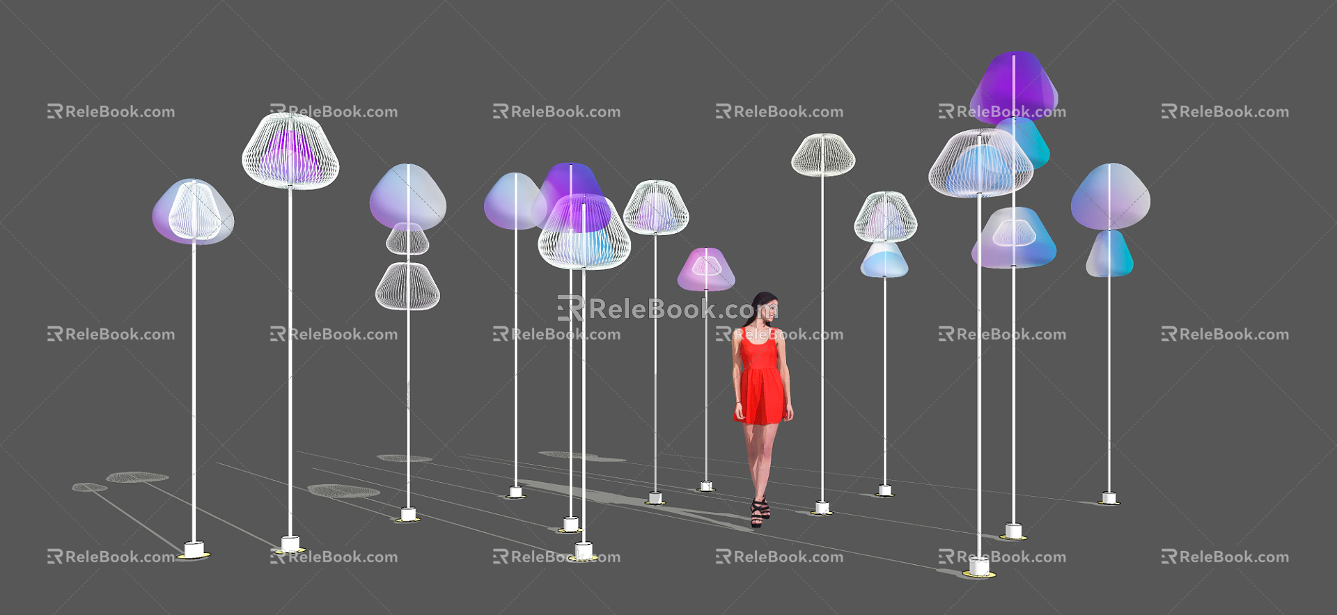 Modern landscape lamp 3d model