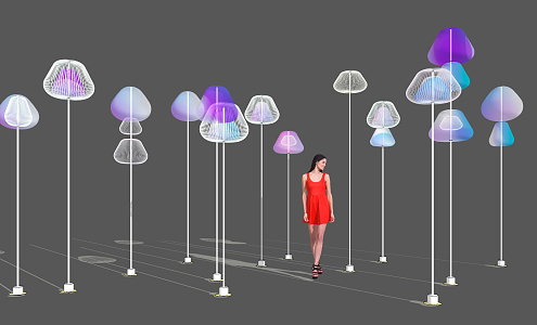 Modern landscape lamp 3d model