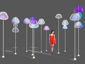 Modern landscape lamp 3d model
