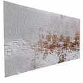 Weathered Brick Wall With Peeling White Plaster And Exposed Red Bricks Texture 3d model