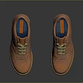 Casual Orange Leather Shoes With Yellow Laces And Beige Stitched Soles