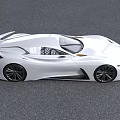 White Modern Sports Car With Aerodynamic Body And Futuristic Look