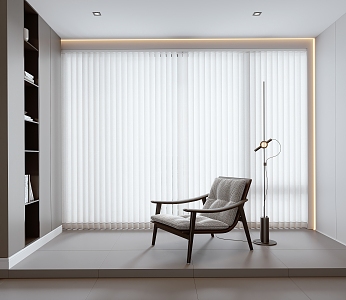 Modern venetian blinds dream curtain 3d model