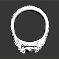 Elegant Silver Fashion Ring With Intricate Patterns And Diamond Inlaid Design
