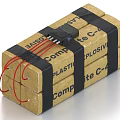 C4 TNT detonator explosive package 3d model