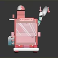 Pink Donut Food Truck With Cute Design And Figure