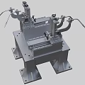 Industrial Mechanical Fixture With Metal Support Frame And Platform Base Structure 3d model