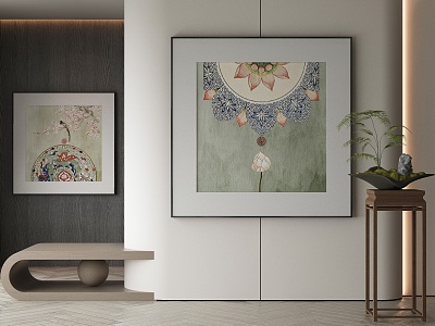 New Chinese Decorative Painting 3d model