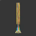 Electrical Cable Exposed with Multicolored Wires Orange Sheath and Insulation